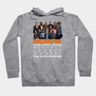 Chicago Fire Tv Series 2021 2021 8 Seasons 180 Episodes Signatures Thank You For The Memories Hoodie